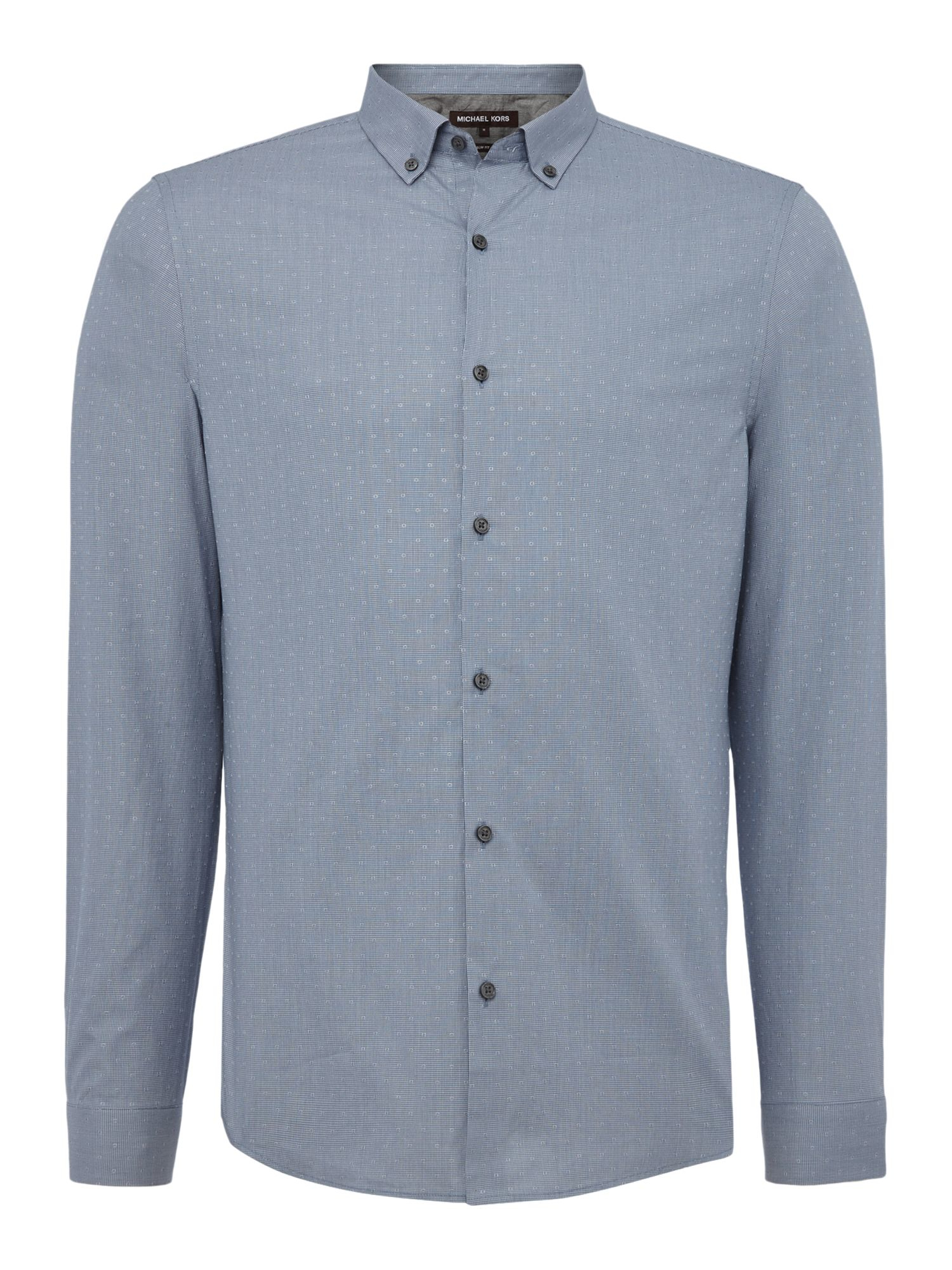 Michael kors Slim Fit Dobby Button Down Collar Shirt in Blue for Men ...