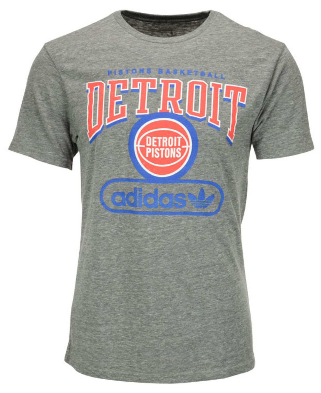 Lyst - Adidas Men's Detroit Pistons Pointed Tri-blend T-shirt in Gray ...