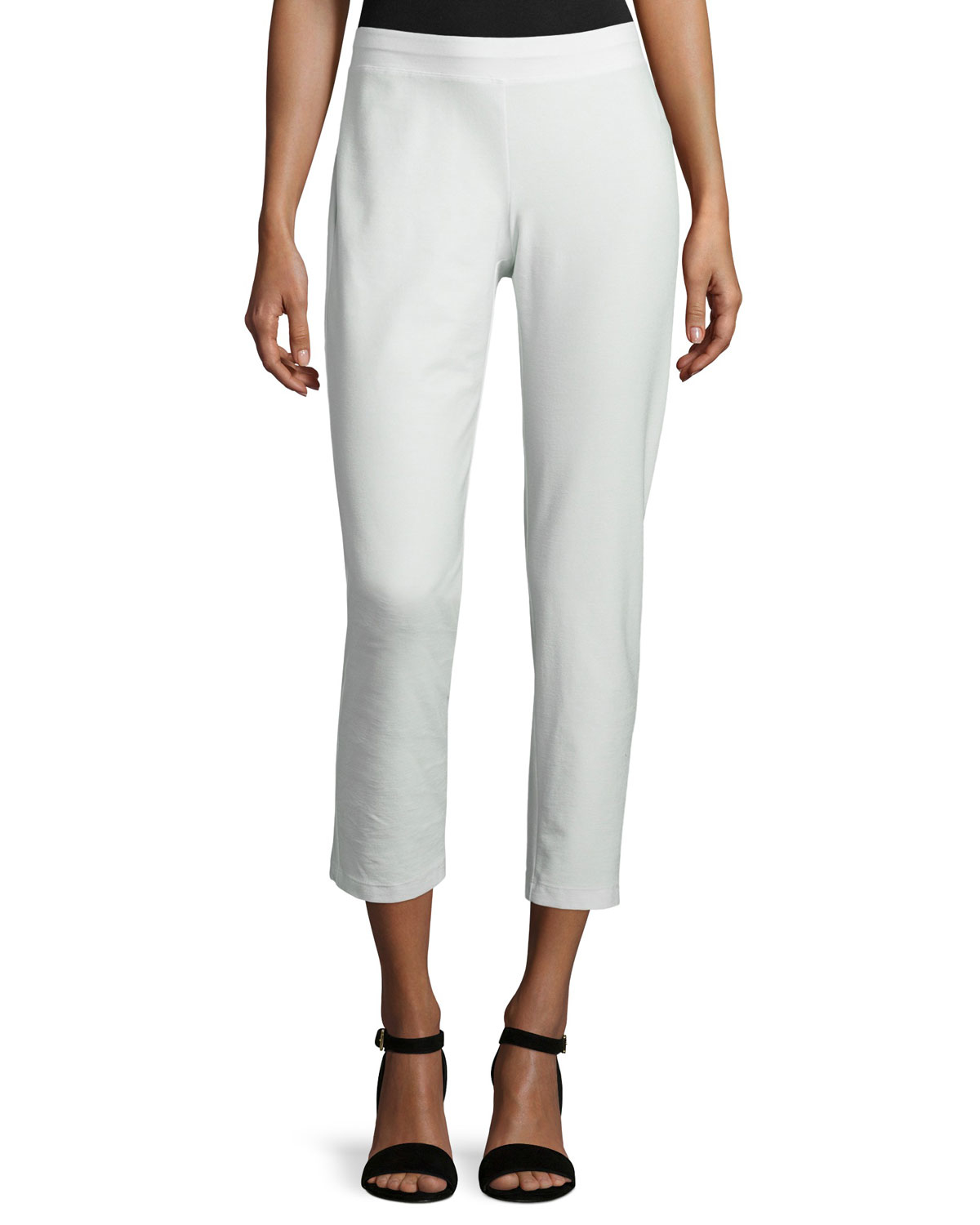 Lyst - Eileen Fisher Washable Stretch-crepe Ankle Pants in White