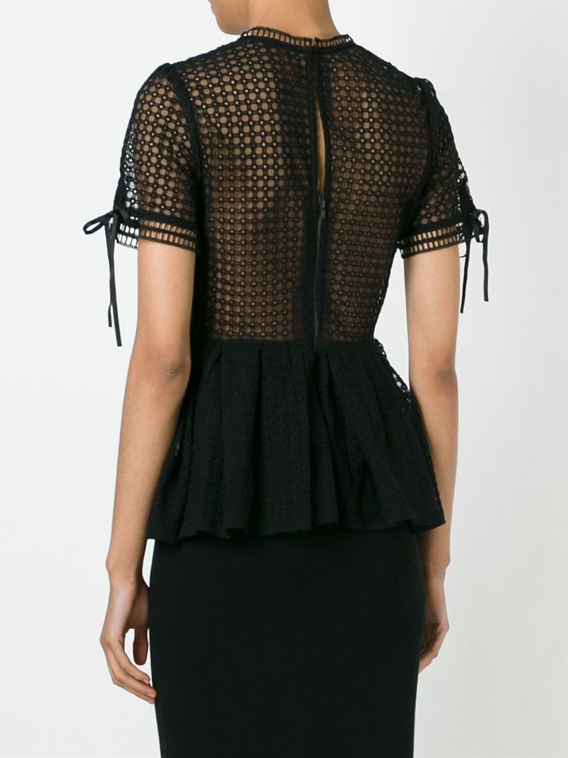 black embroidery anglaise top