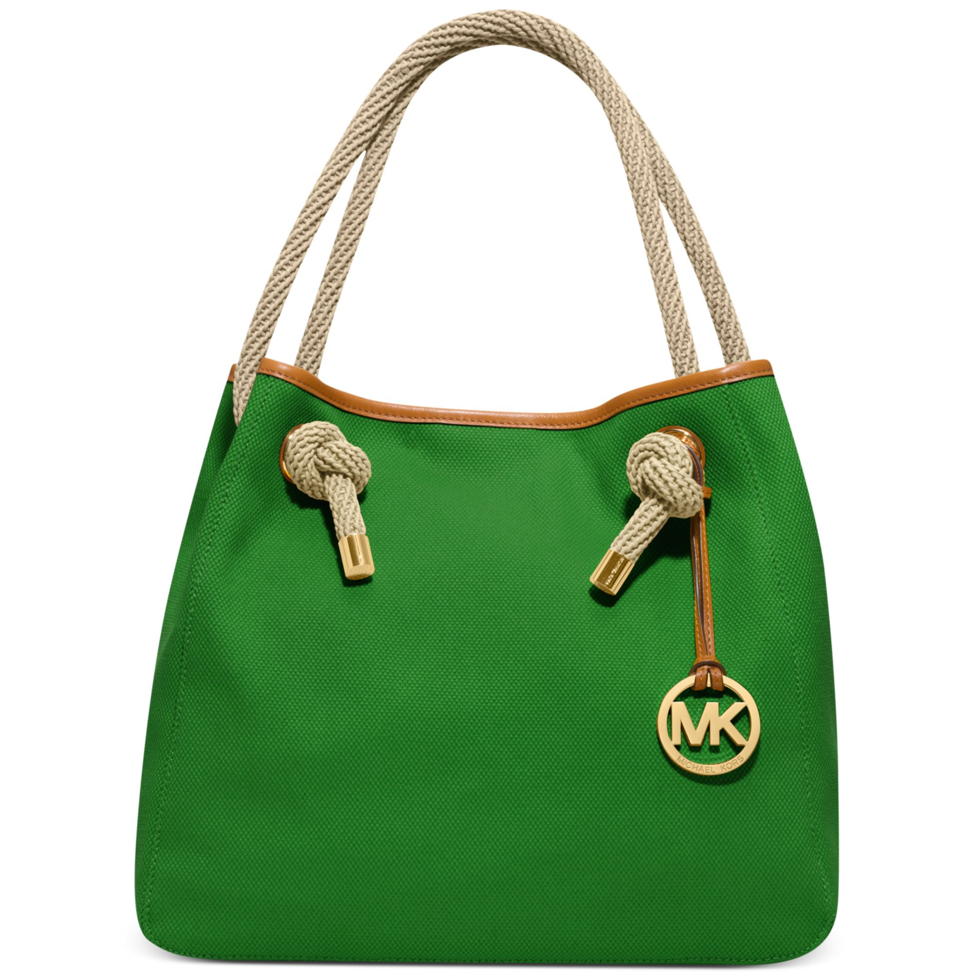 Michael Kors Marina Large Grab Bag in Green (PALM) | Lyst