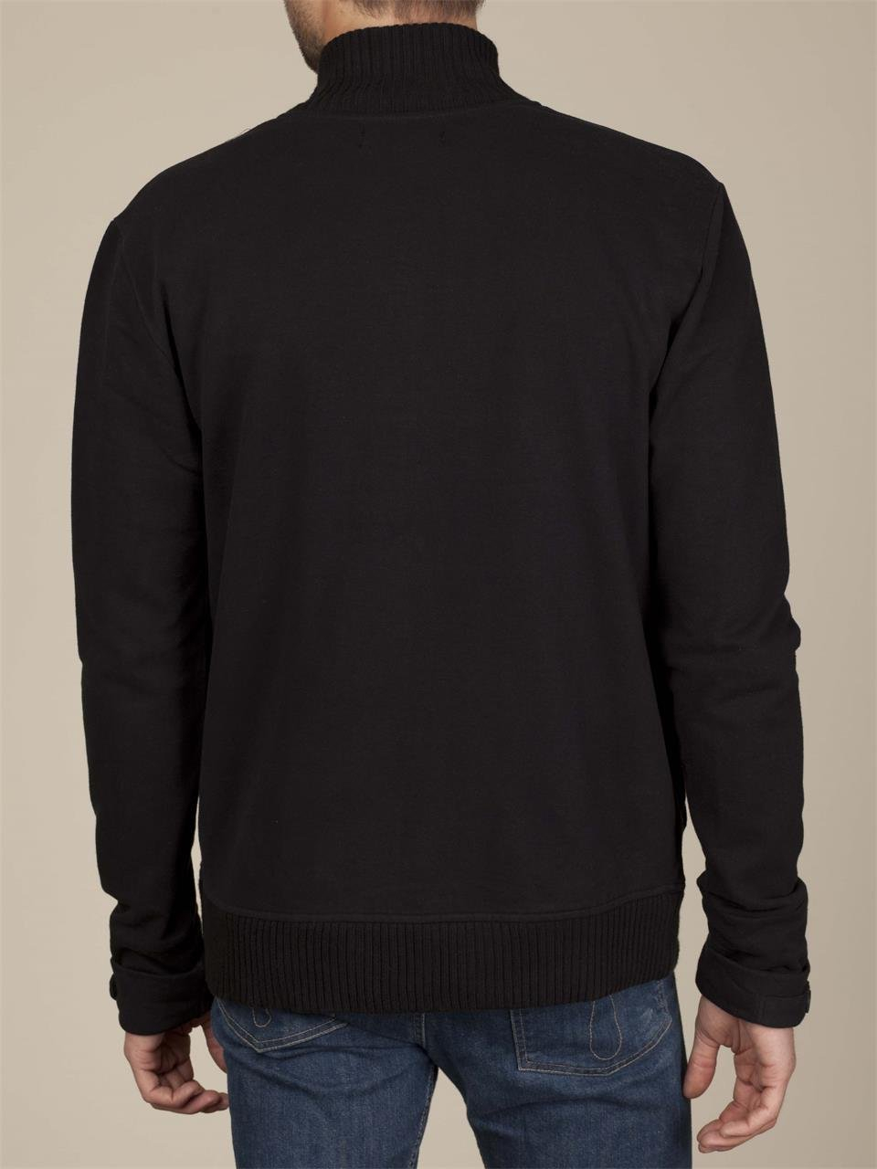 Alternative apparel Chunky Rib Fleece Jacket in Black for Men | Lyst