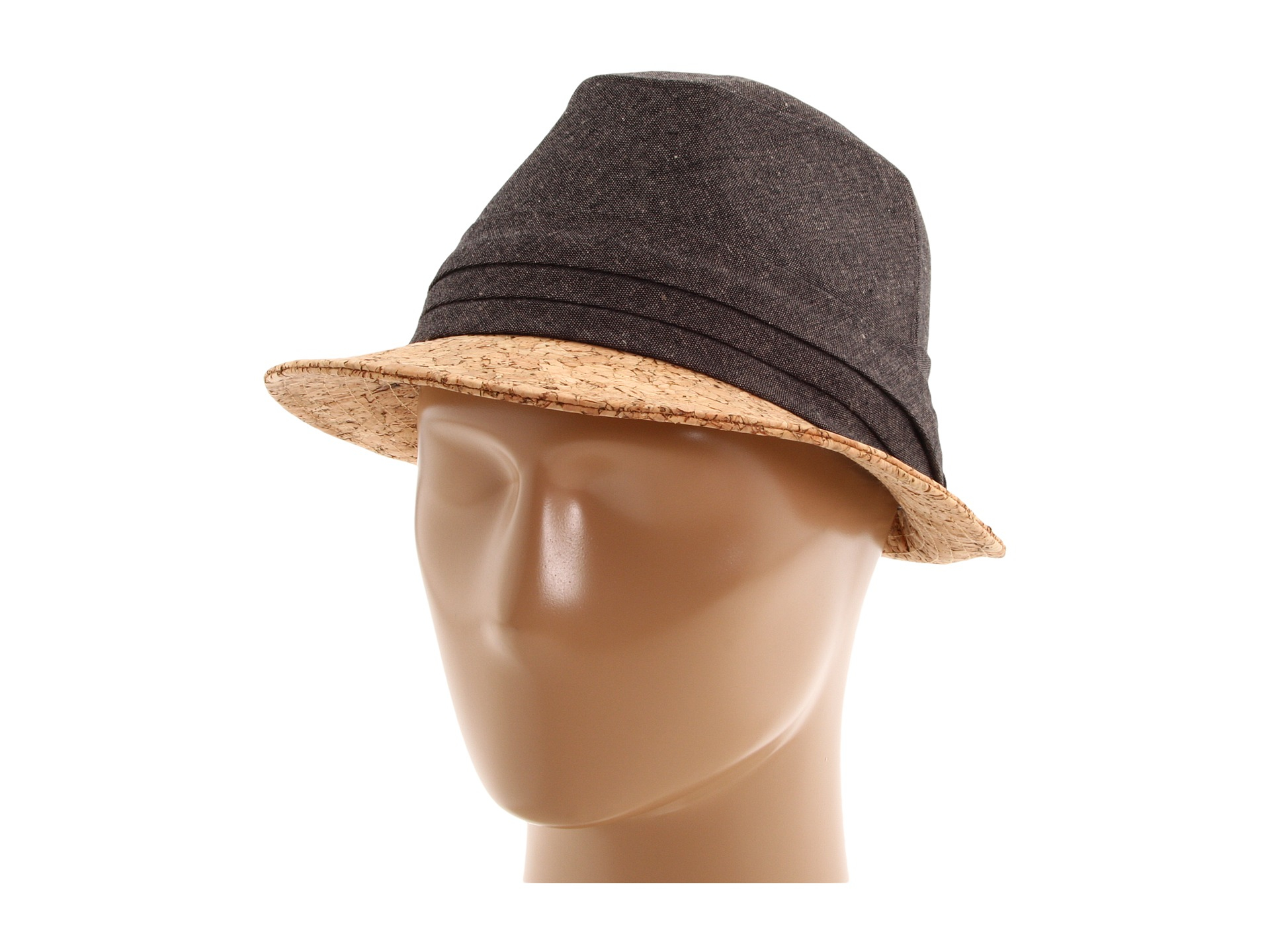 Lyst San Diego Hat Company Cork Brim Fedora in Brown