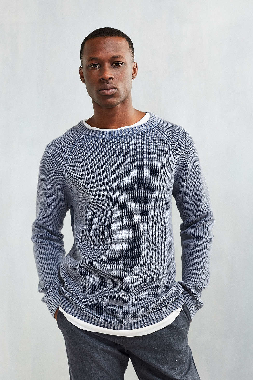 Cheap monday Friction Knit Sweater in Blue for Men | Lyst