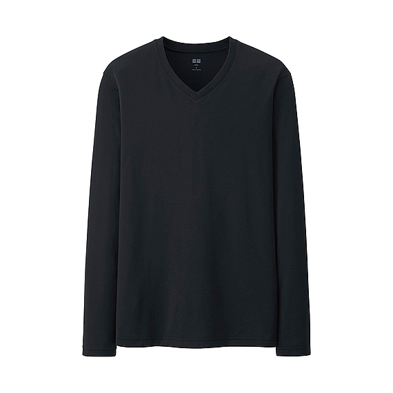 Uniqlo Men Uniqlo Supima Long Sleeve Soft Ribbed T-Shirt Long
