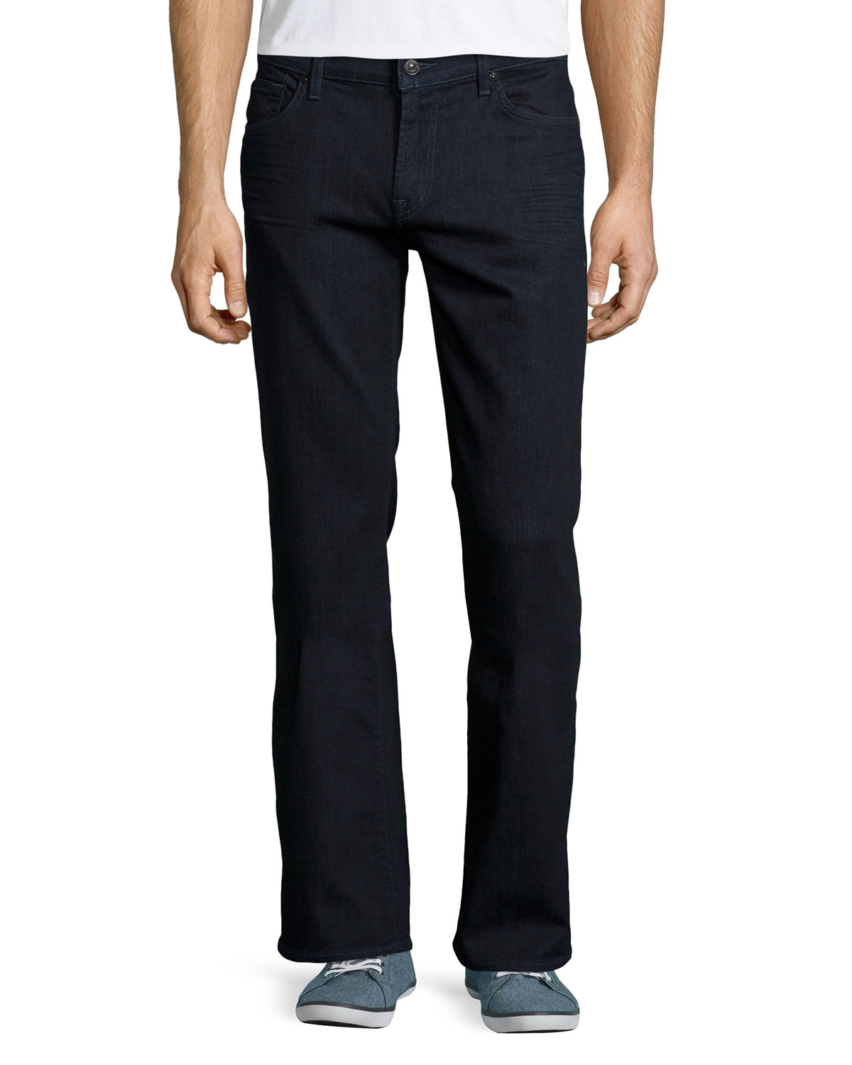 Lyst - 7 For All Mankind Boot-cut Straight-leg Jeans in Blue for Men