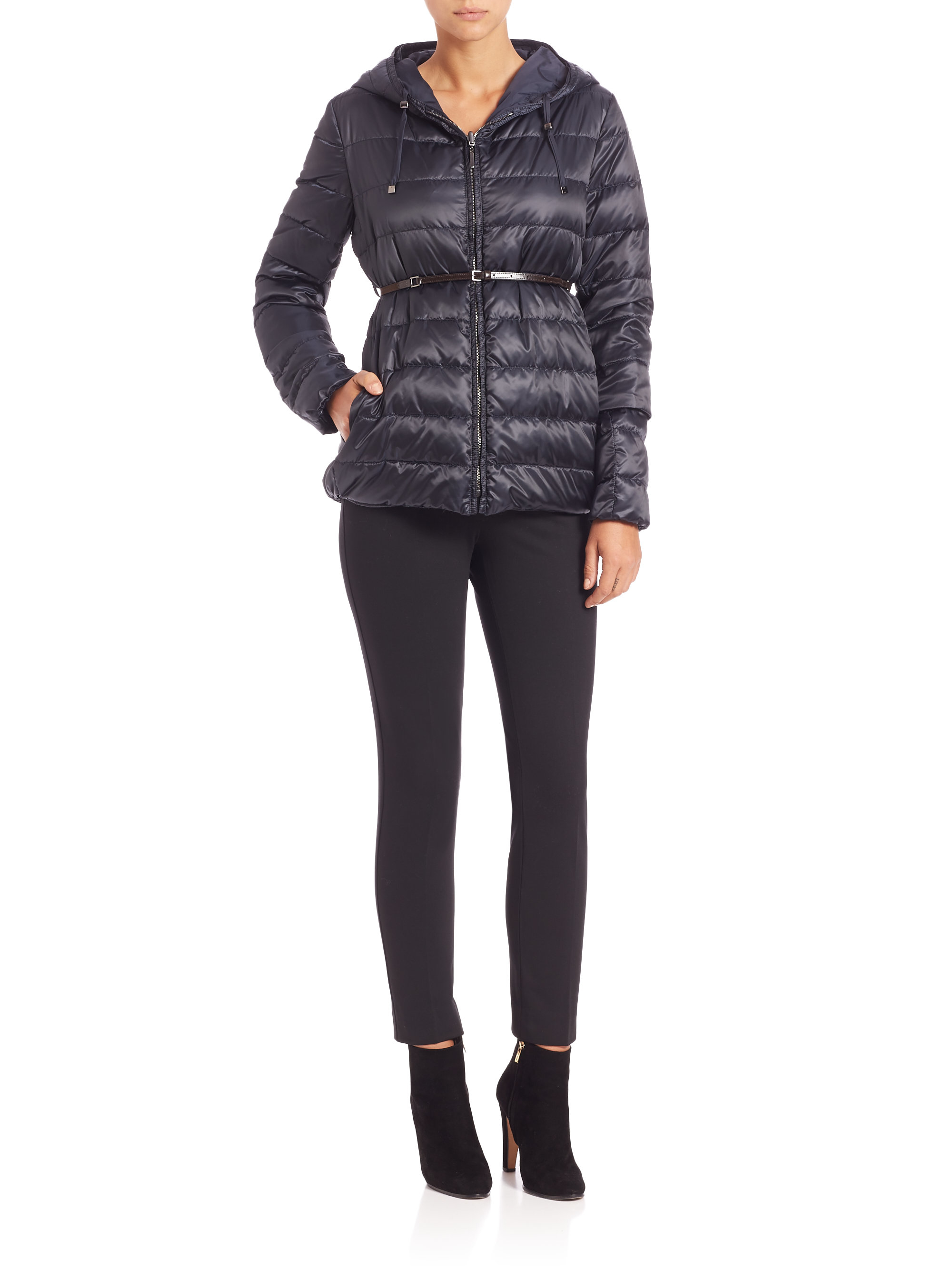Lyst - Max Mara Cube Collection Reversible Puffer Coat in Blue