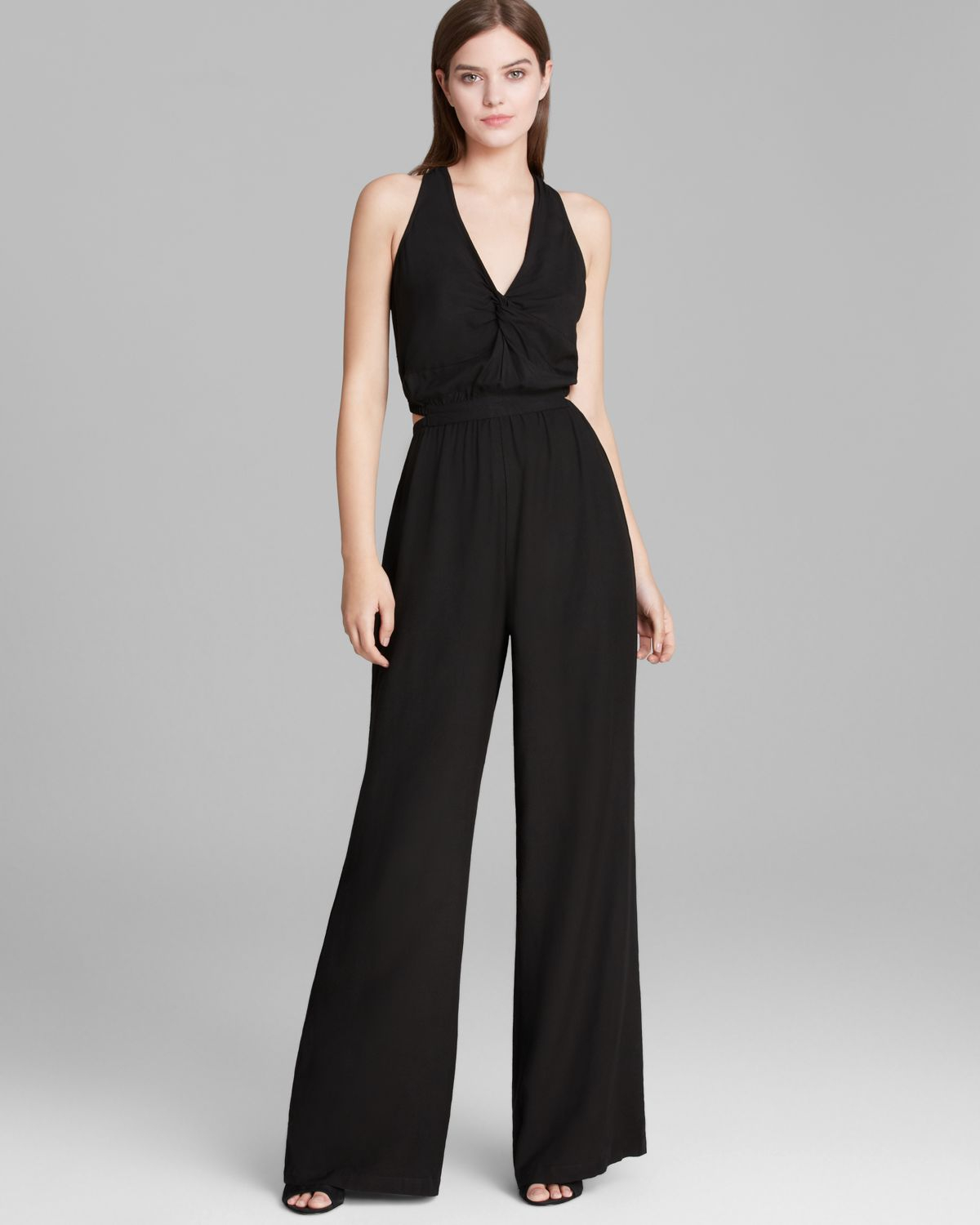 Guess Jumpsuit Bridgette Wide Leg in Black | Lyst