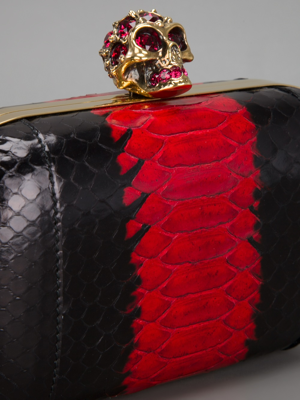 Lyst Alexander Mcqueen Skull Box Clutch in Black
