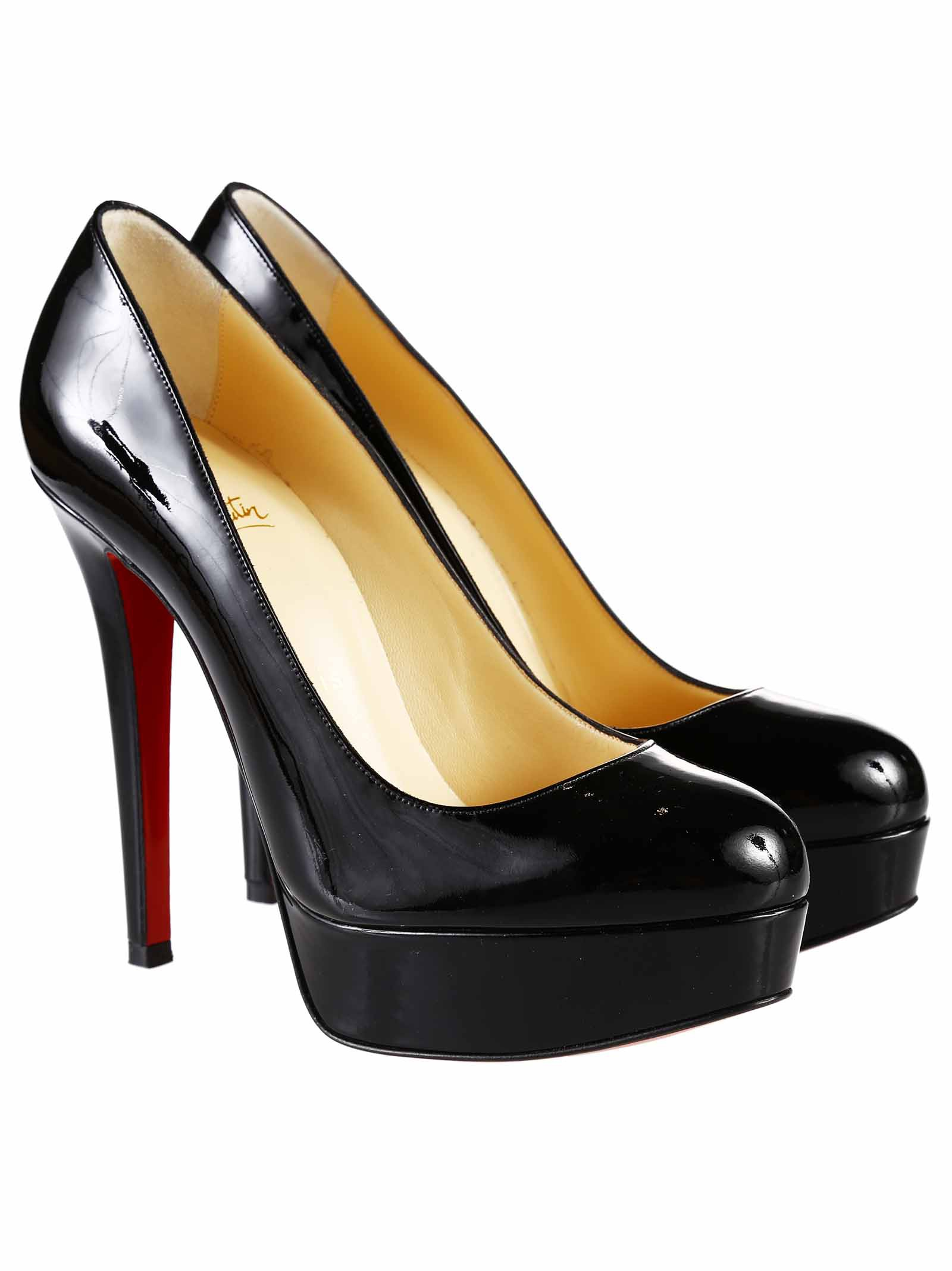 Christian louboutin Bianca 140 Patent Pumps in Black | Lyst  