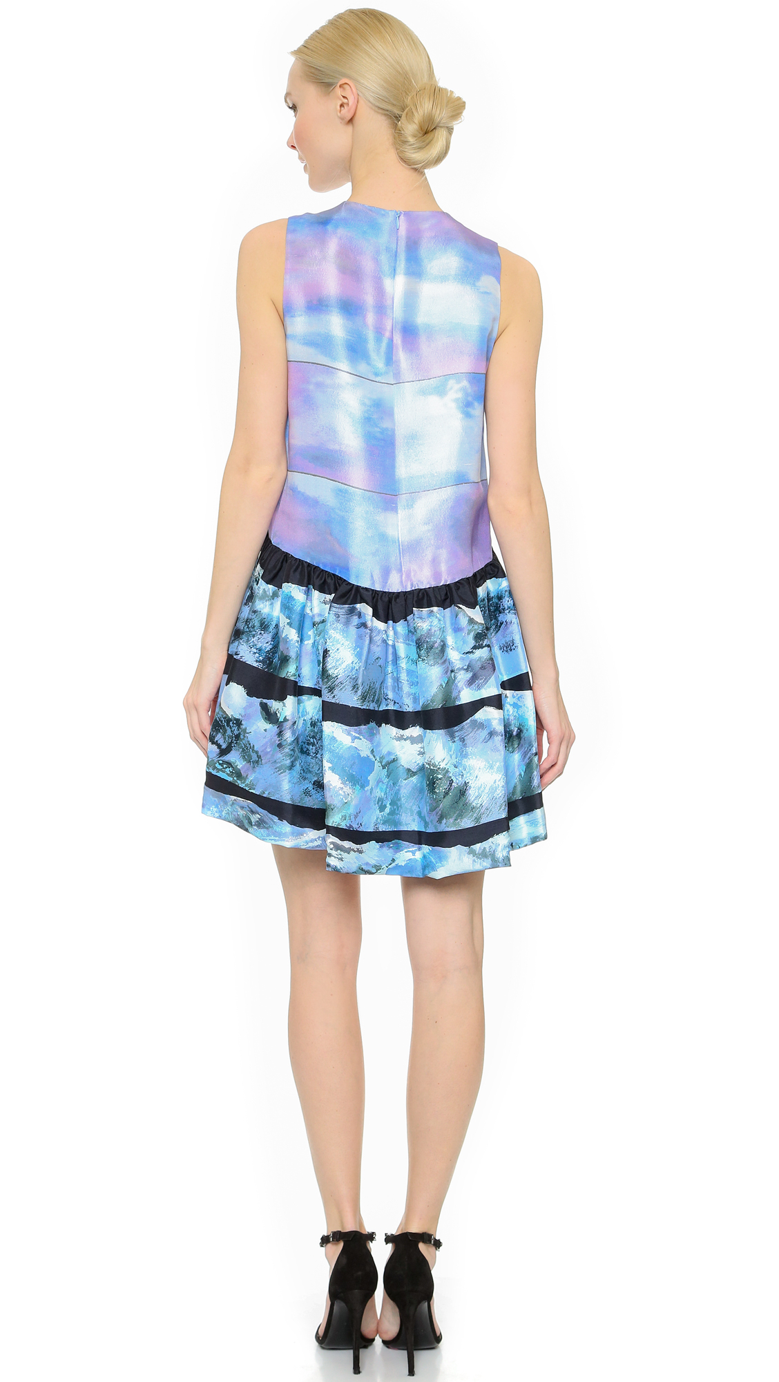 beckham wave print tunic dress lyst beckham wave print tunic dress lyst