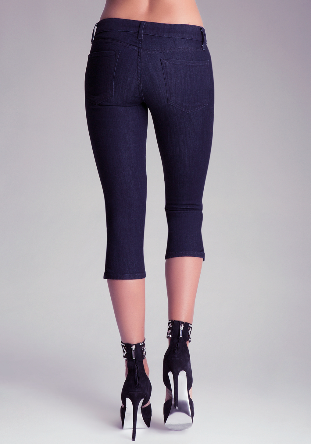 side slit skinny jeans