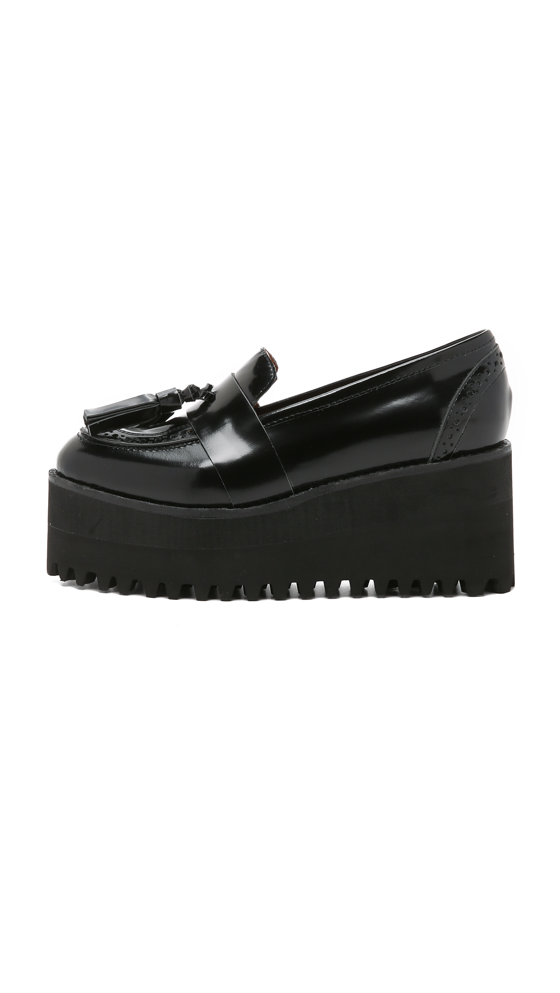 Lyst - Jeffrey Campbell Rogan Platform Loafers in Black