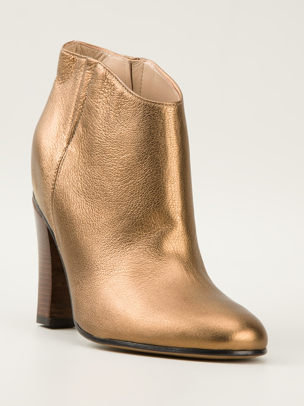 ankle boots with gold detail