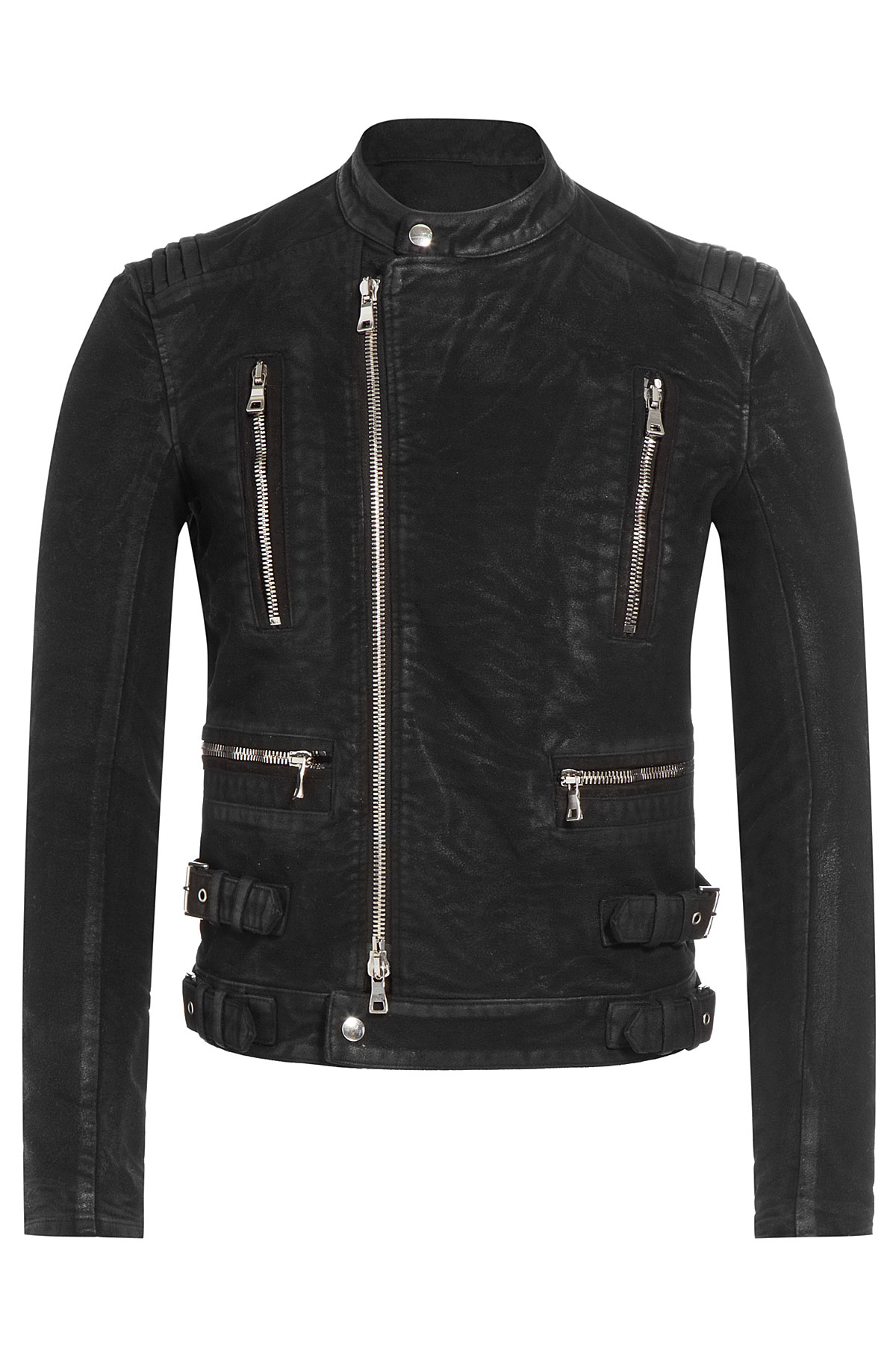 Balmain Cotton Biker Jacket - Black in Black for Men - Lyst