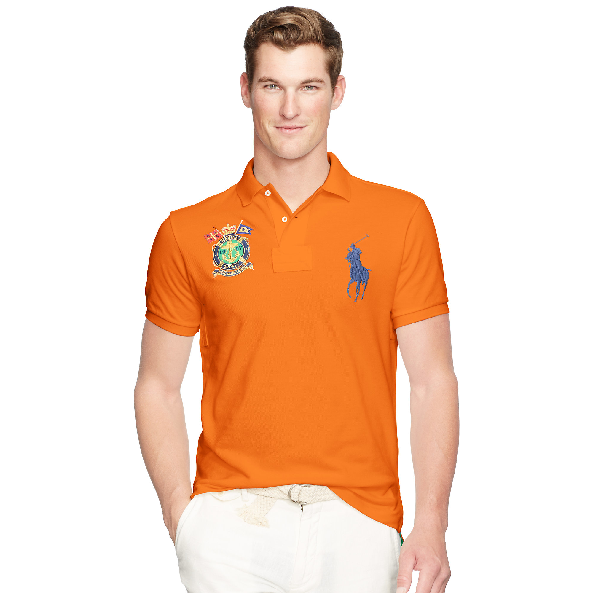 CUSTOM-FIT BIG PONY POLO SHIRT