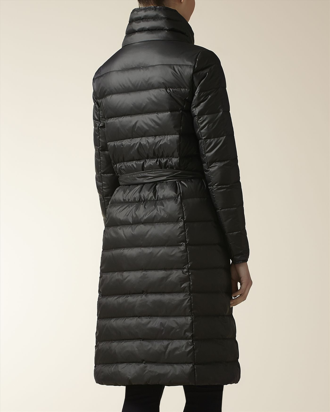 Long black padded coat