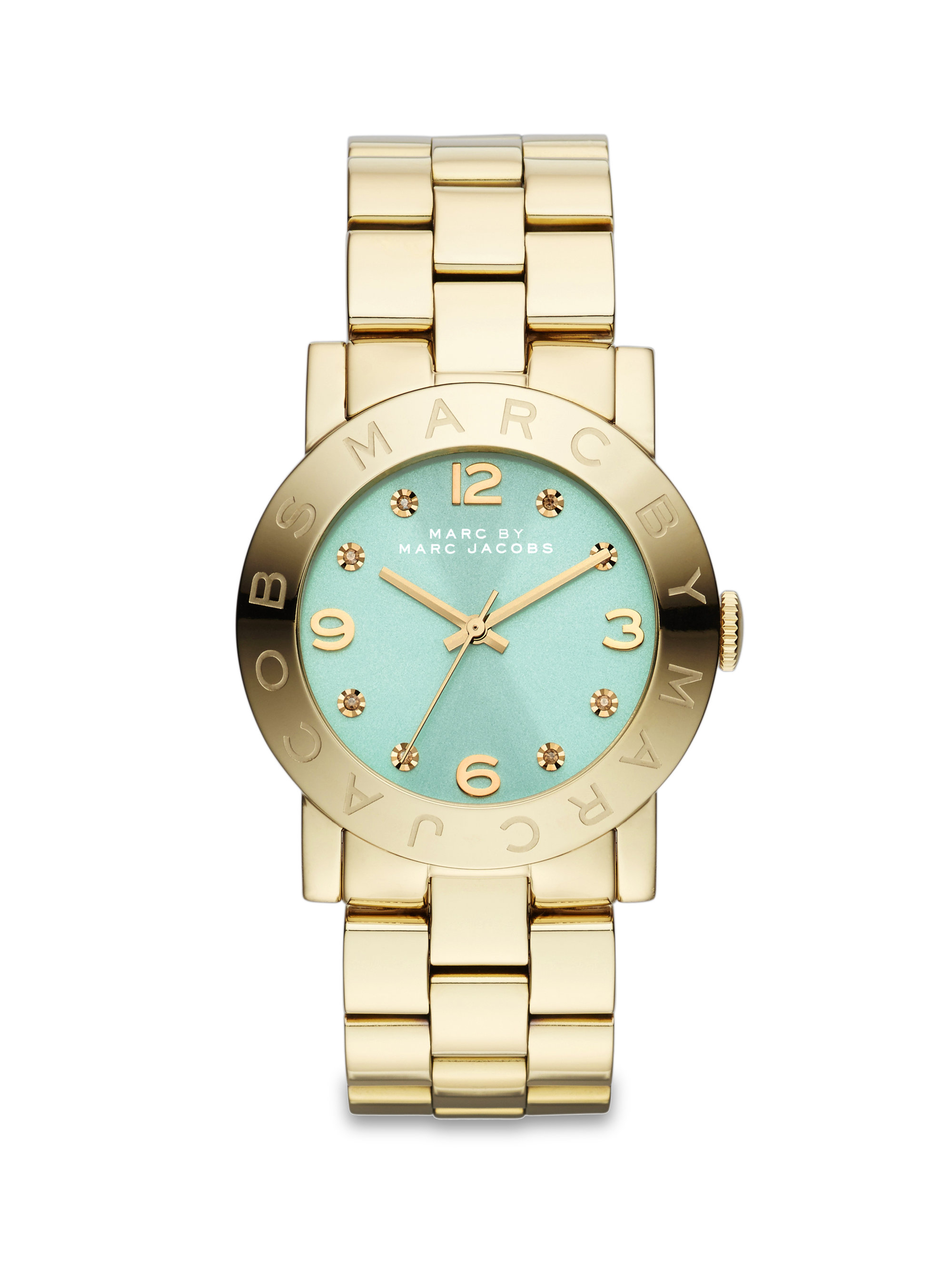 Marc By Marc Jacobs Mintdial Goldtonefinished Stainless Steel Bracelet ...