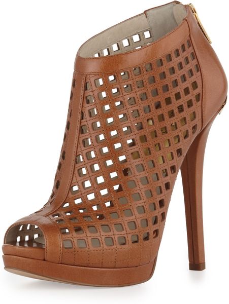 Michael Michael Kors Graham Cutout Bootie in Brown (LUGGAGE) | Lyst