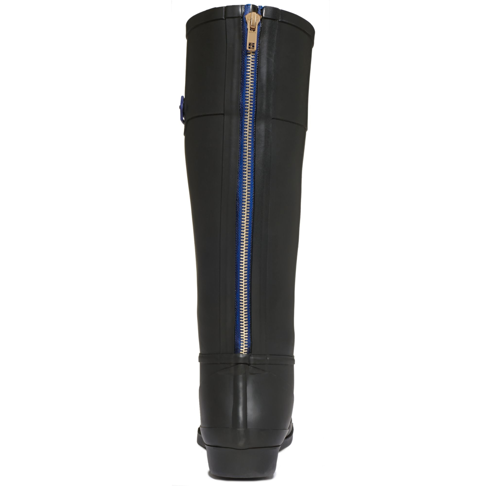 tommy hilfiger blue rain boots
