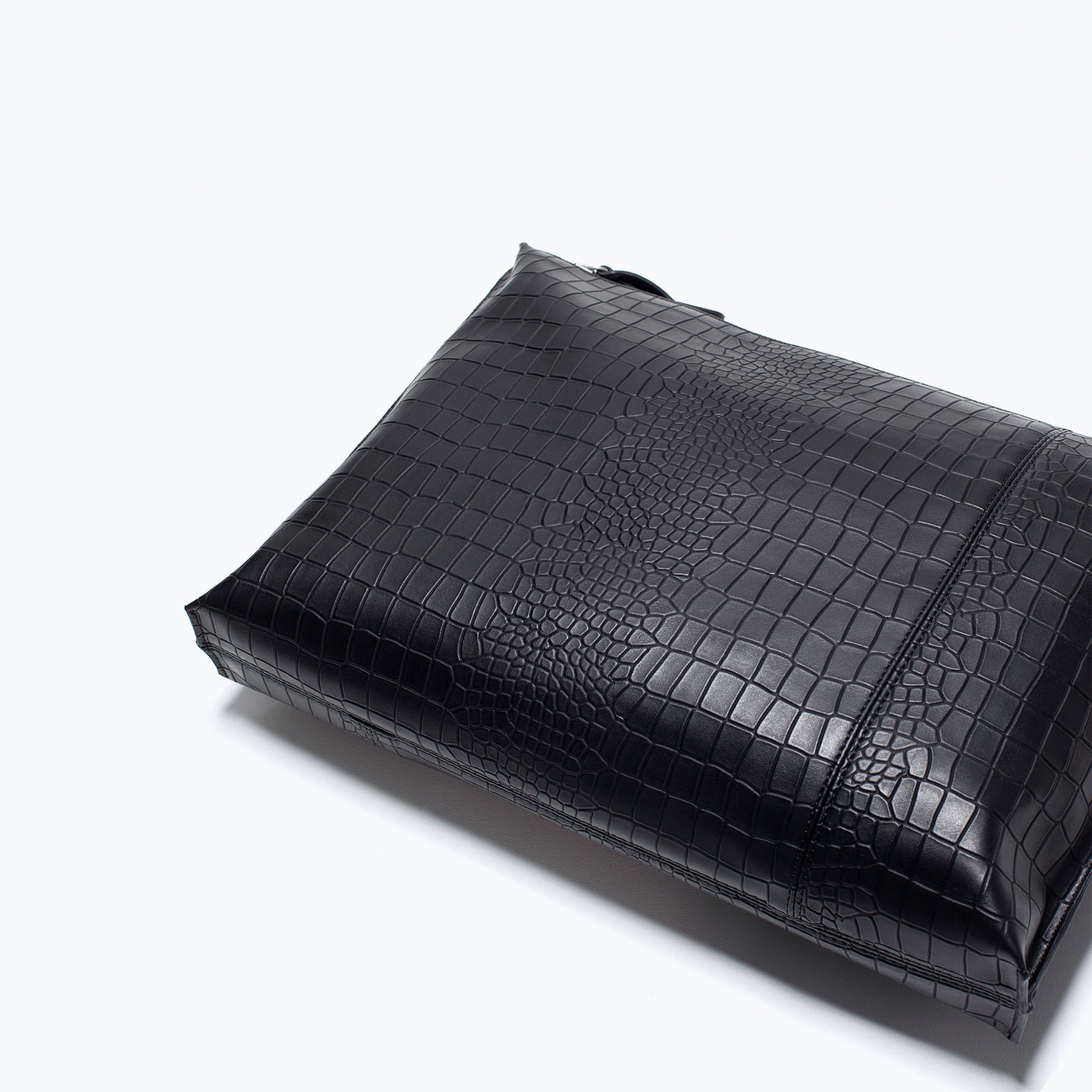 Zara Embossed Clutch in Black for Men Lyst