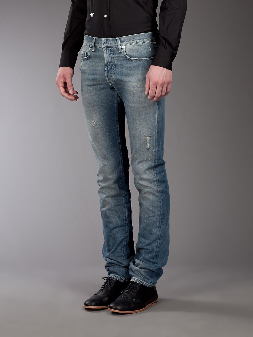 Lyst - Dior Homme Worn Effect Jeans in Blue for Men