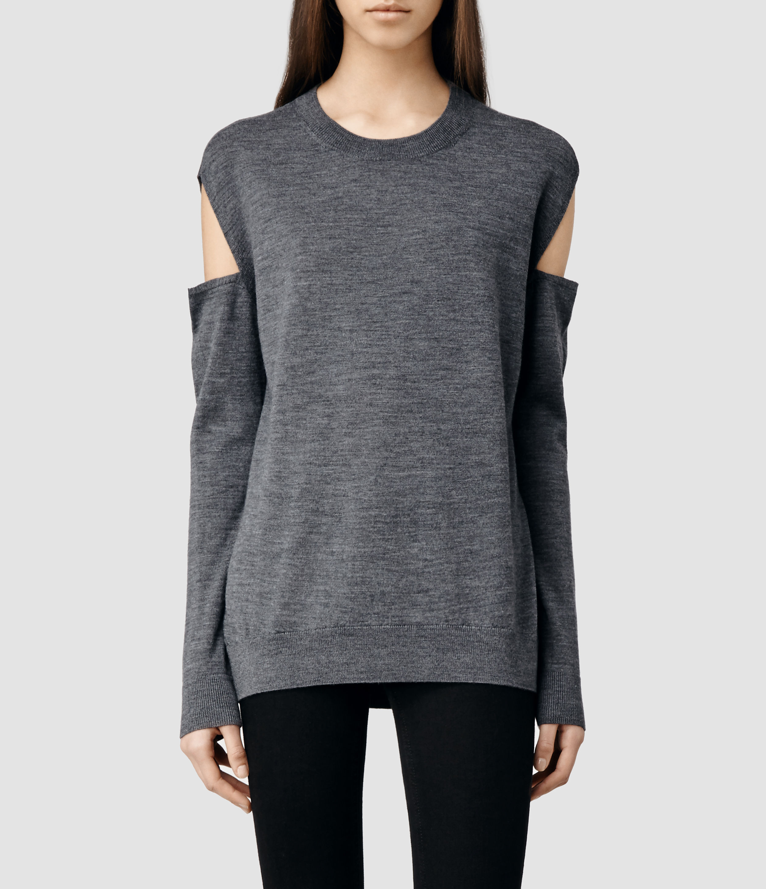 Lyst - Allsaints Elion Sweater in Gray
