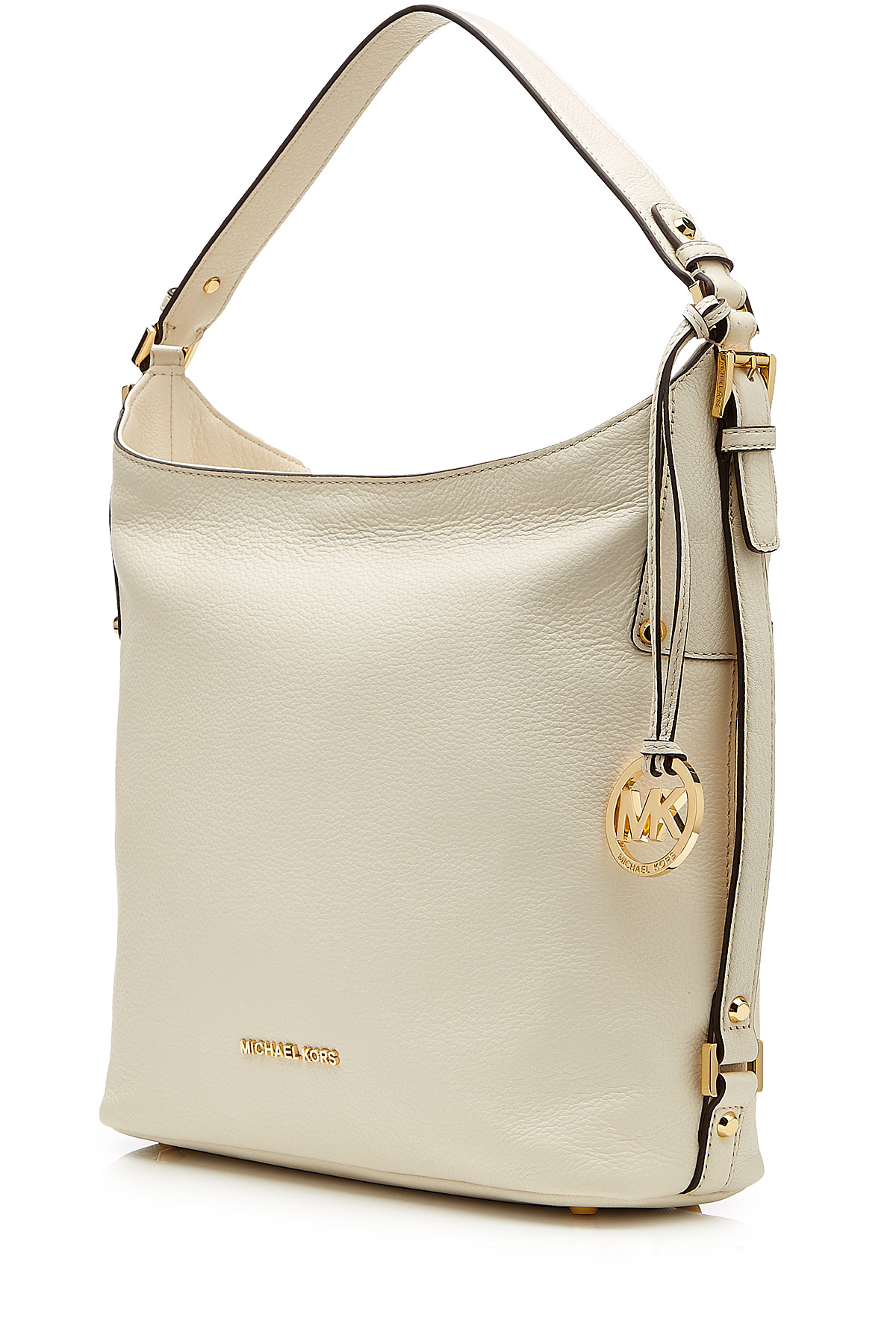 MICHAEL Michael Kors Bedford Large Leather Shoulder Bag - White in White - Lyst