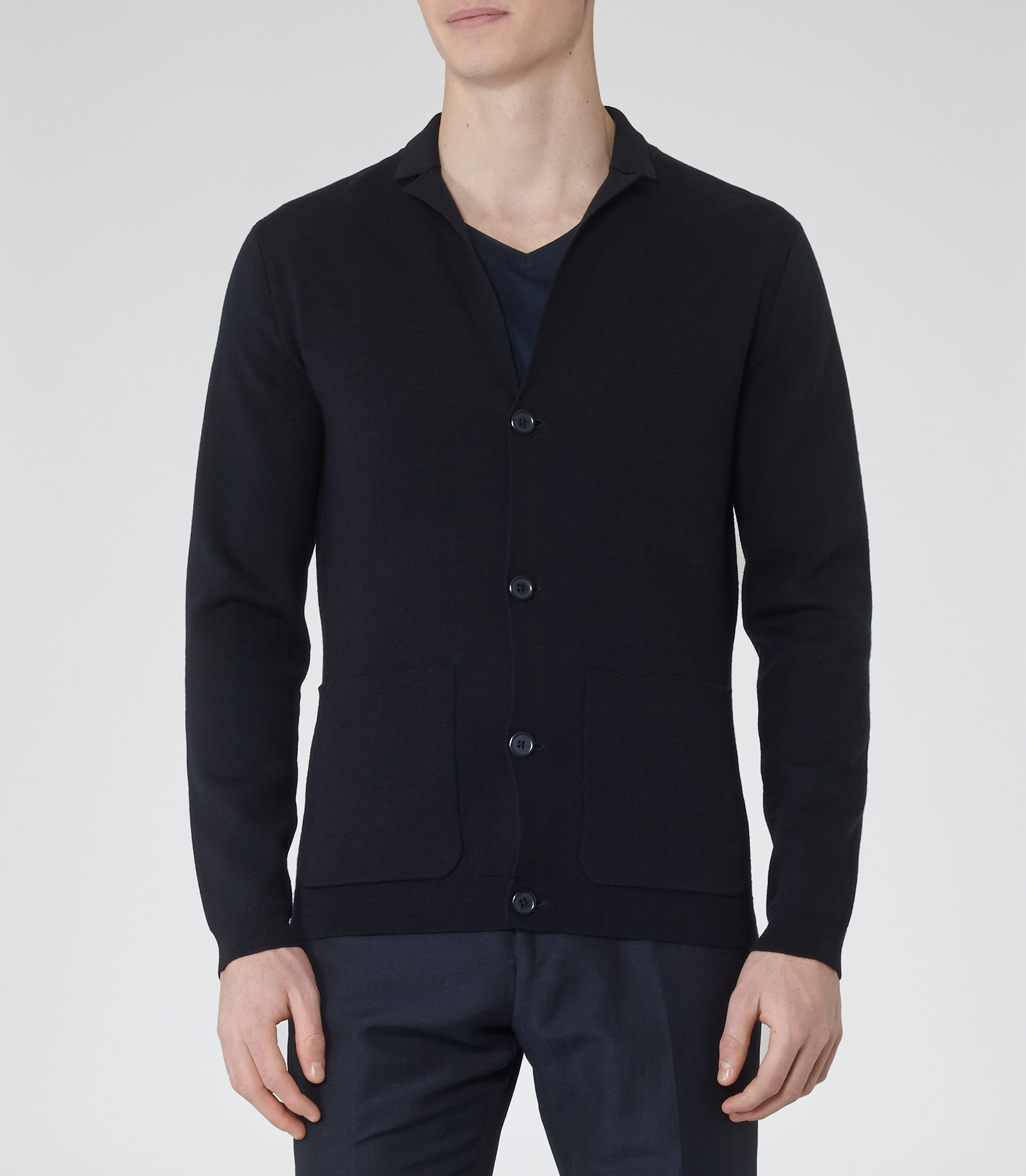 Reiss Warwick Merino Wool Blazer in Blue - Lyst