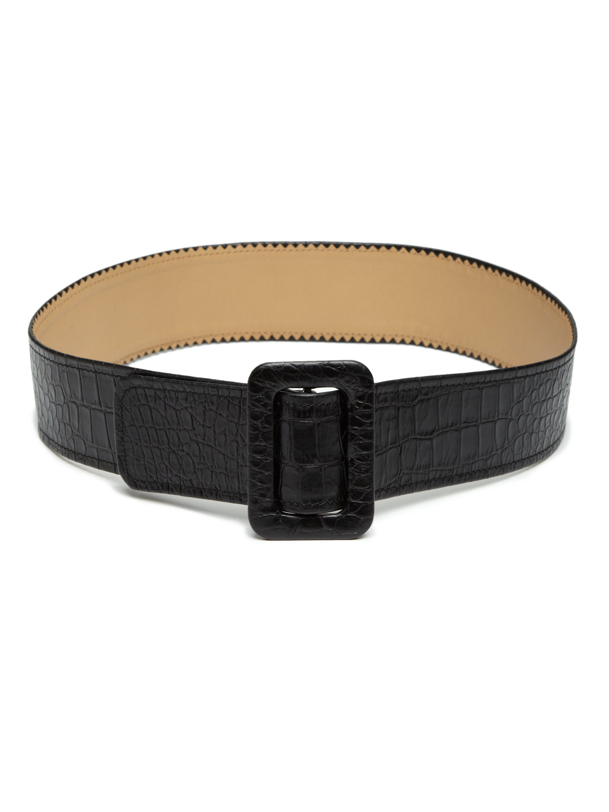 Carolina herrera Day Collection Lizard Belt in Black Lyst