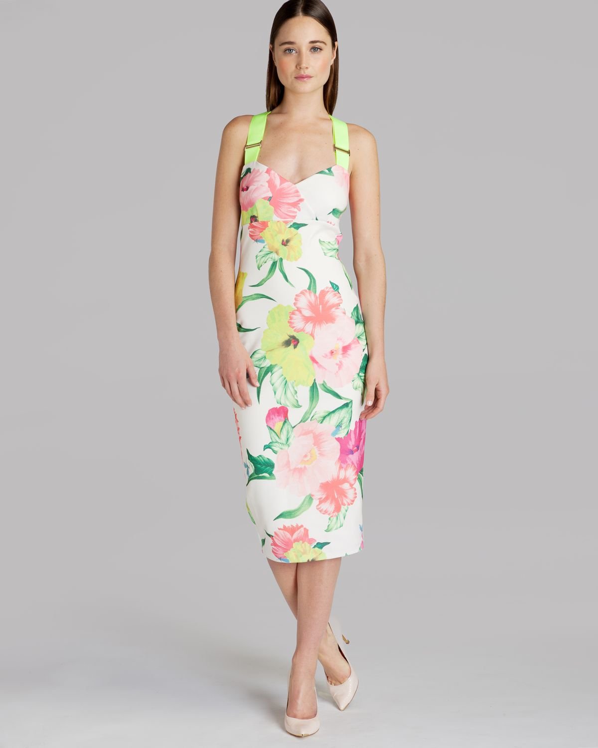 Lyst Ted Baker Dress Taylar Floral Print in Pink