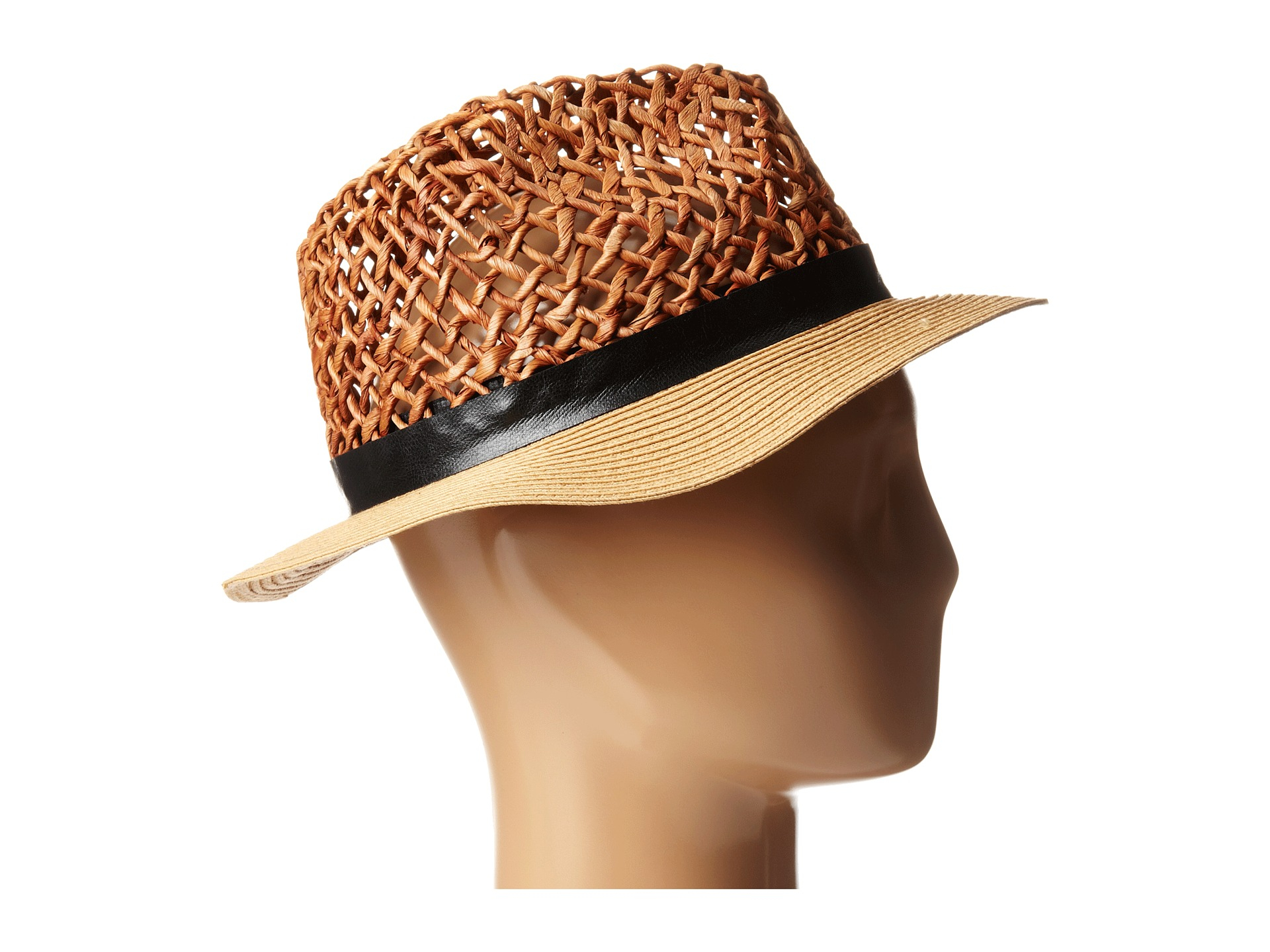 Steve madden Loose Weave Panama Hat in Natural | Lyst