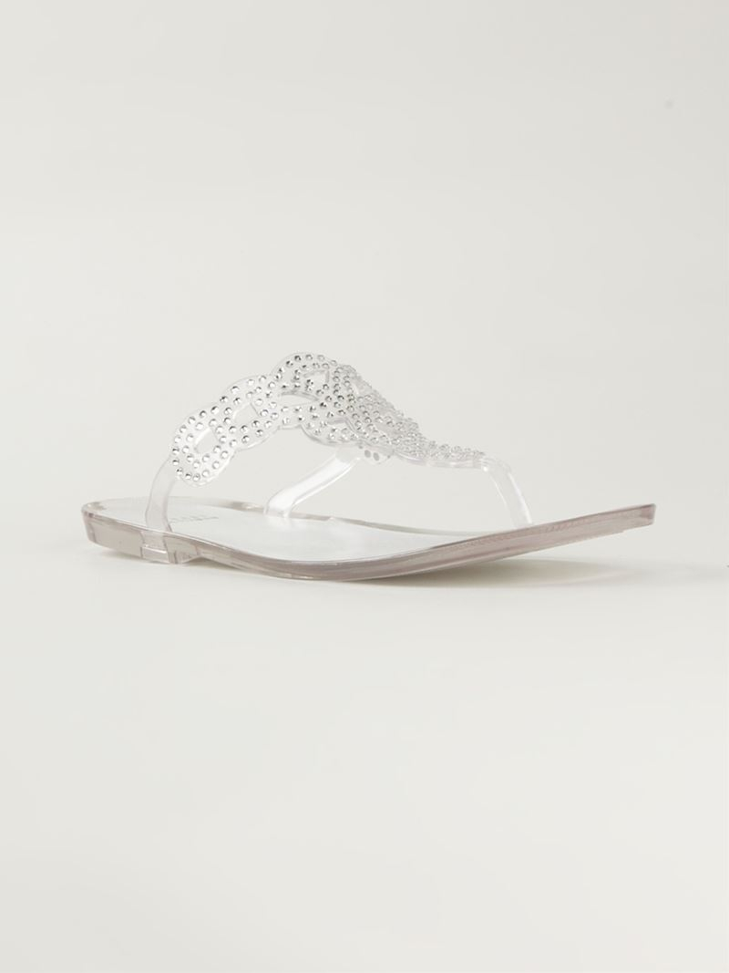 clear platform flip flops