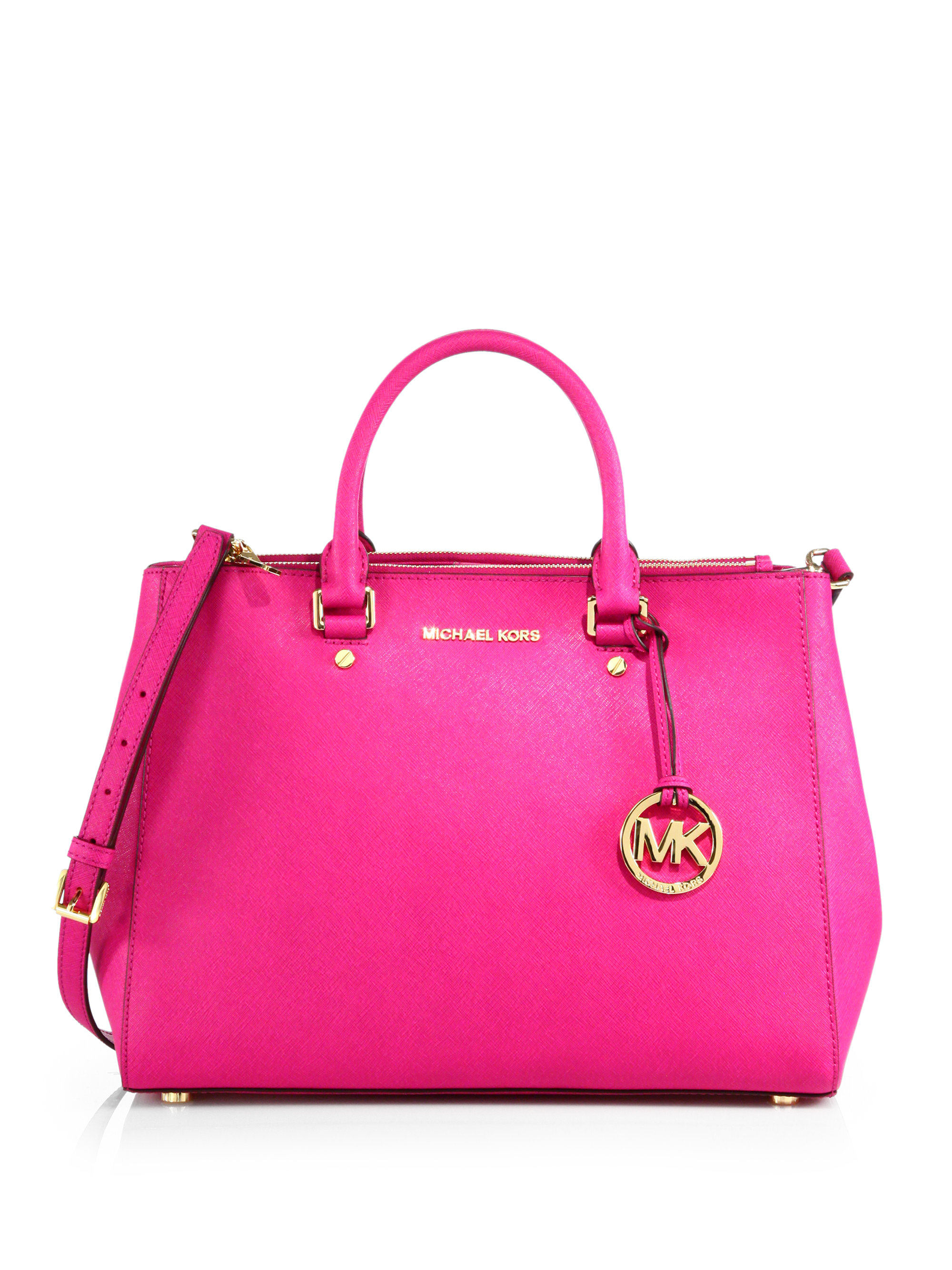 Michael Michael Kors Jet Set Large Dressy Tote in Pink (FUCHSIA) | Lyst