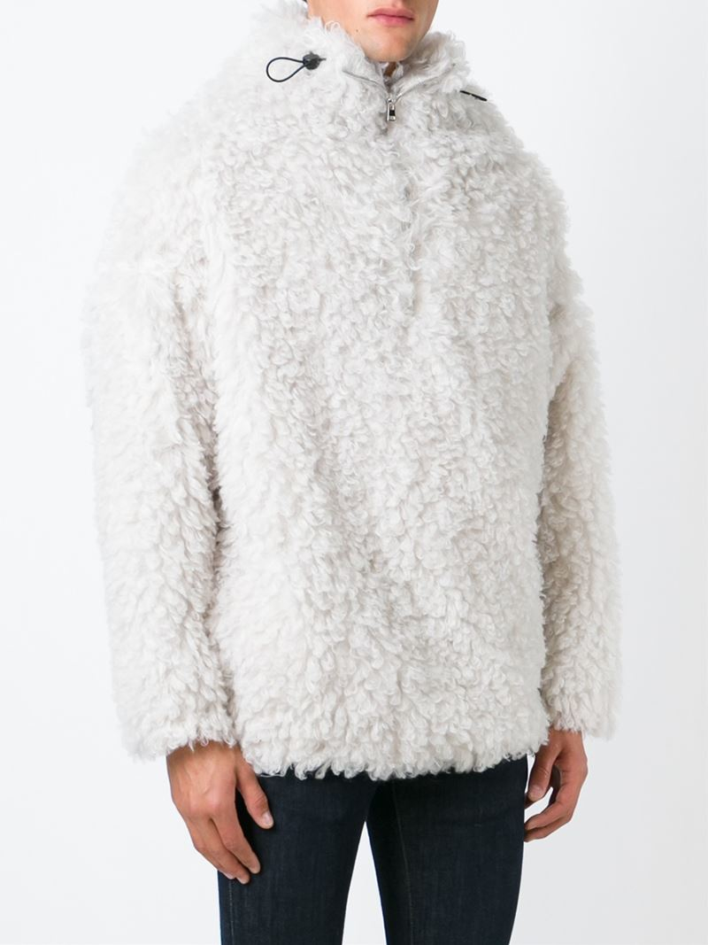 faux shearling sweater