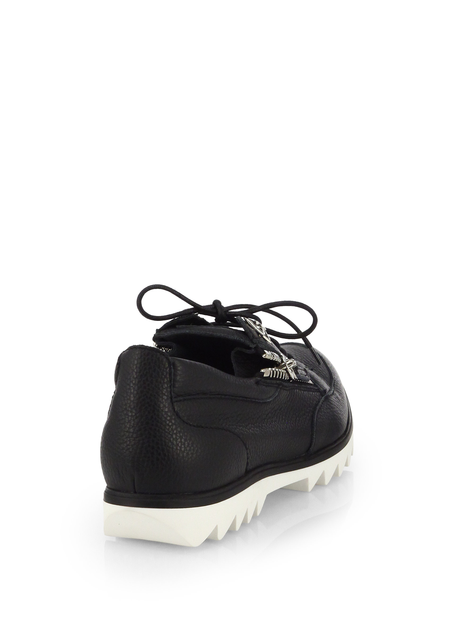 giuseppe zanotti black and white sneakers