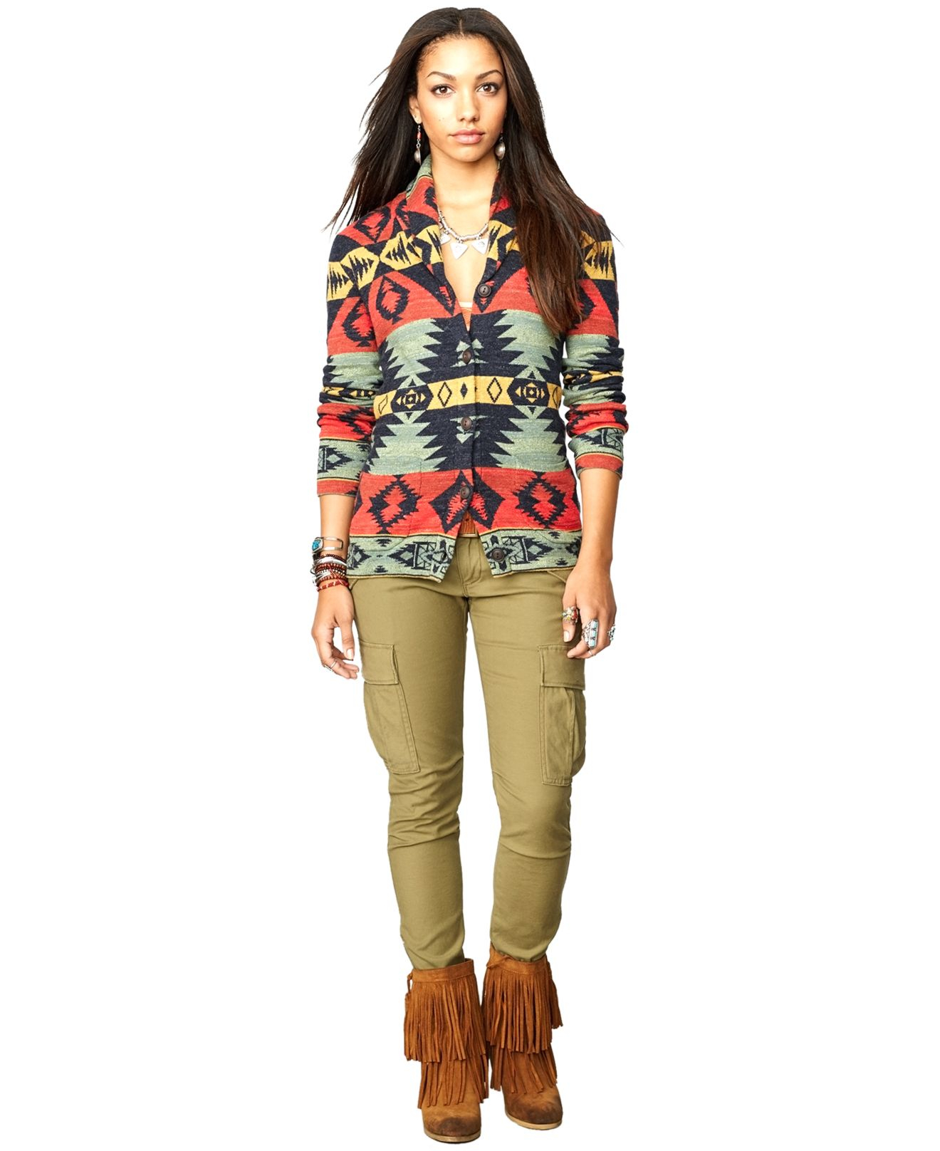 Denim & supply ralph lauren Southwestern-Print Cardigan in Multicolor (Multi) | Lyst