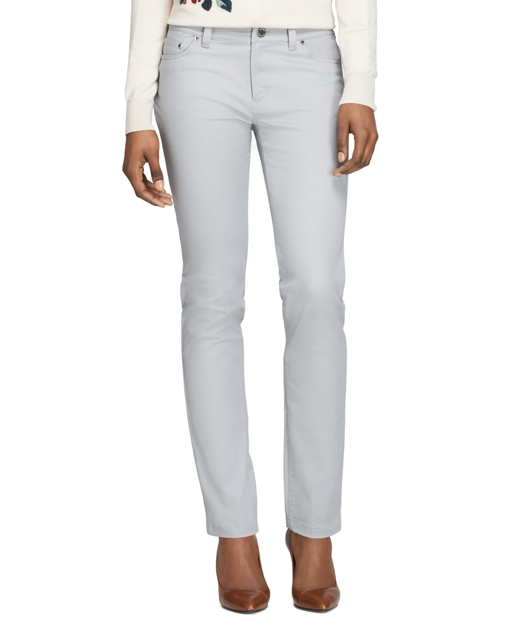Lyst - Brooks Brothers Natalie Fit Five-pocket Pants in Gray