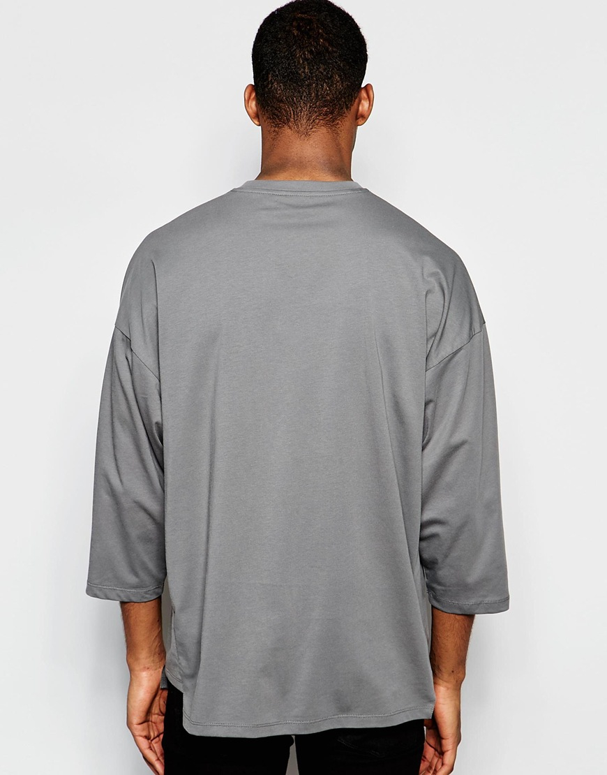 oversized grey t shirt mens