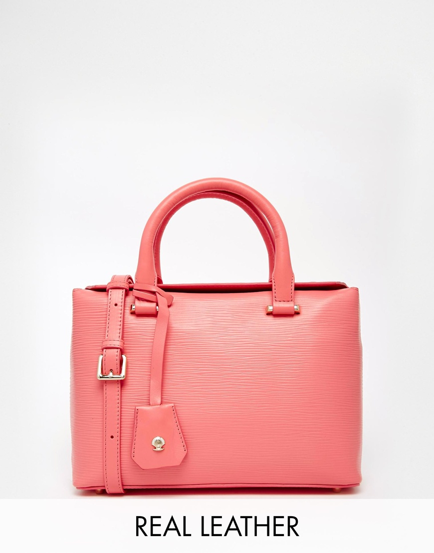 Lyst Modalu Leather Mini Tote Bag In Pink Gallery