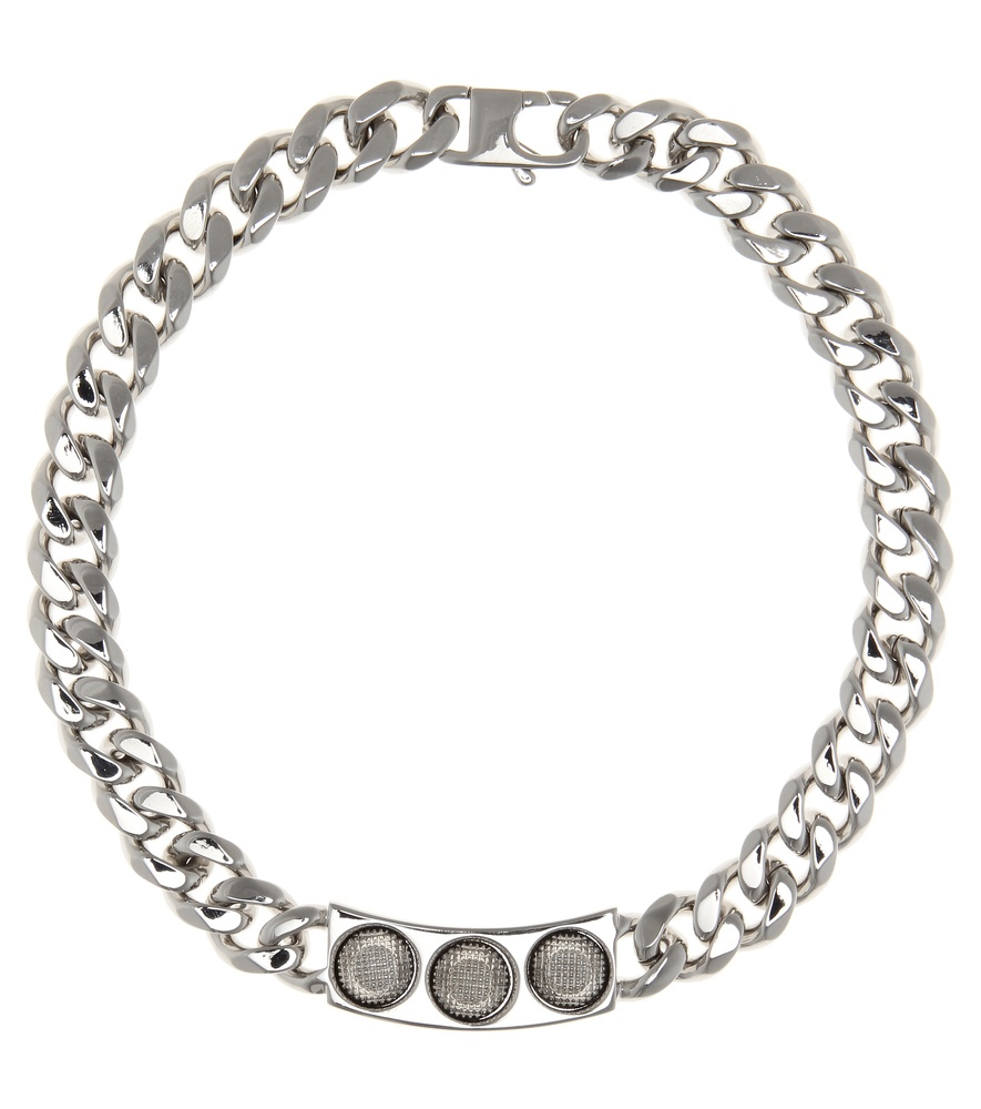 Balenciaga Classic 3 Studs Necklace in Metallic | Lyst