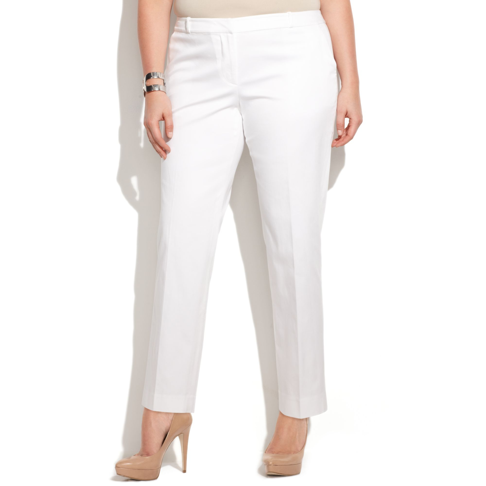 white ankle pants