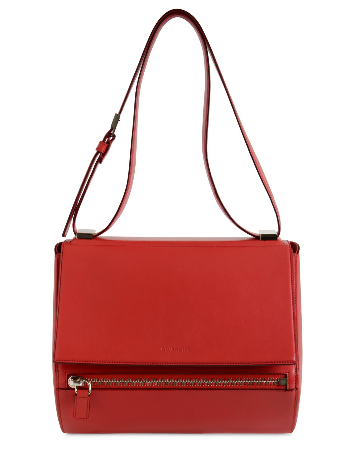Lyst - Givenchy Pandora Box Textured Leather Bag in Red