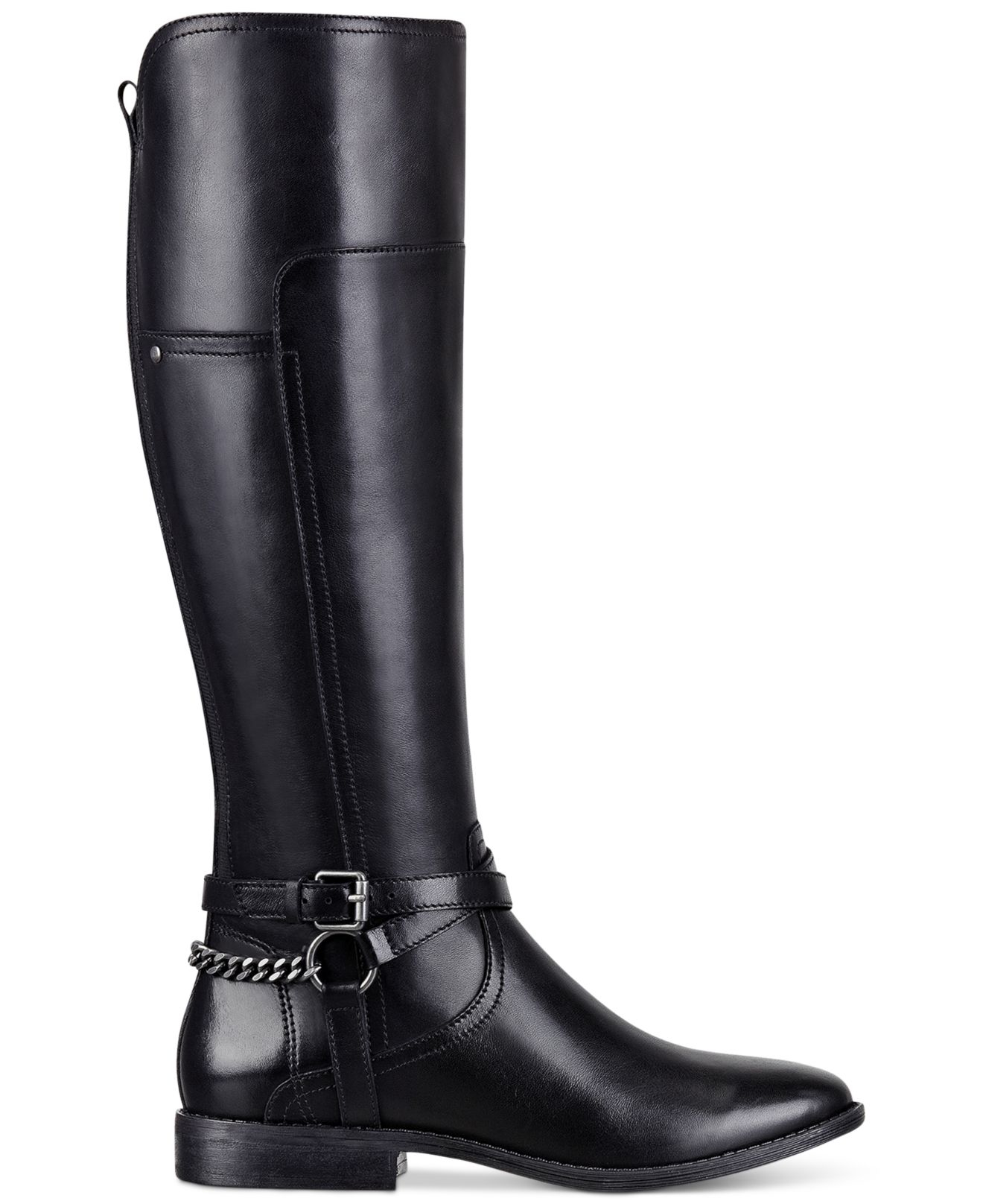 Lyst - Marc Fisher Alexis Wide Calf Tall Riding Boots in Black