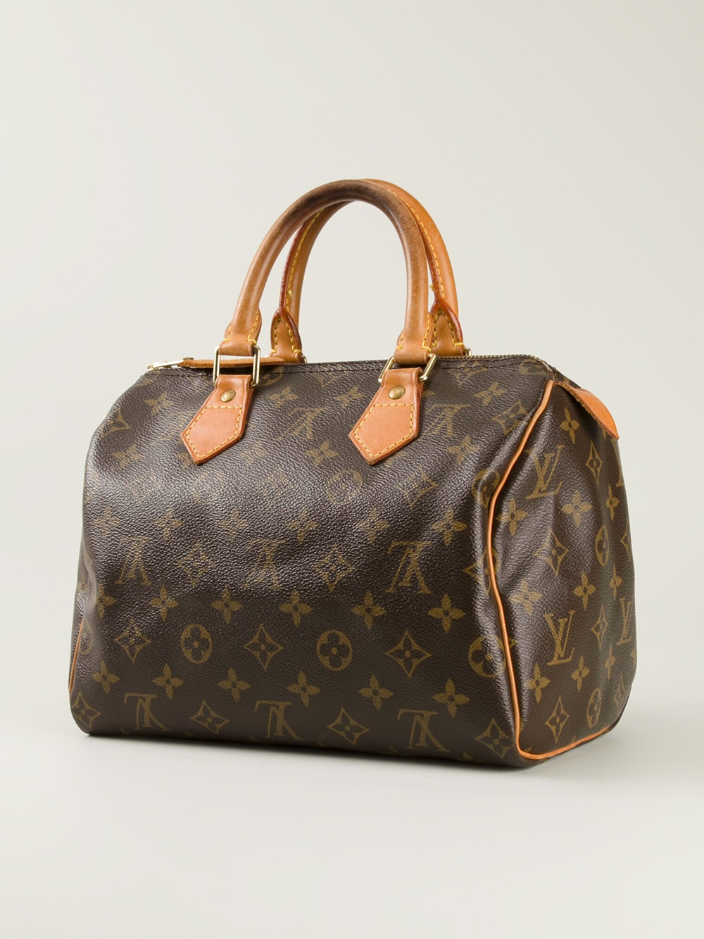 Lyst - Louis Vuitton Speedy 25 Monogrammed Bag in Brown