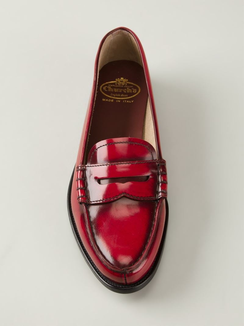 Lyst Churchs Classic Penny Loafers In Red 3759