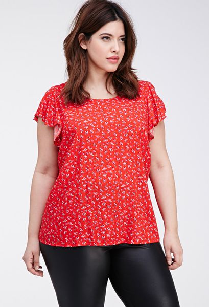 flutter sleeve plus size