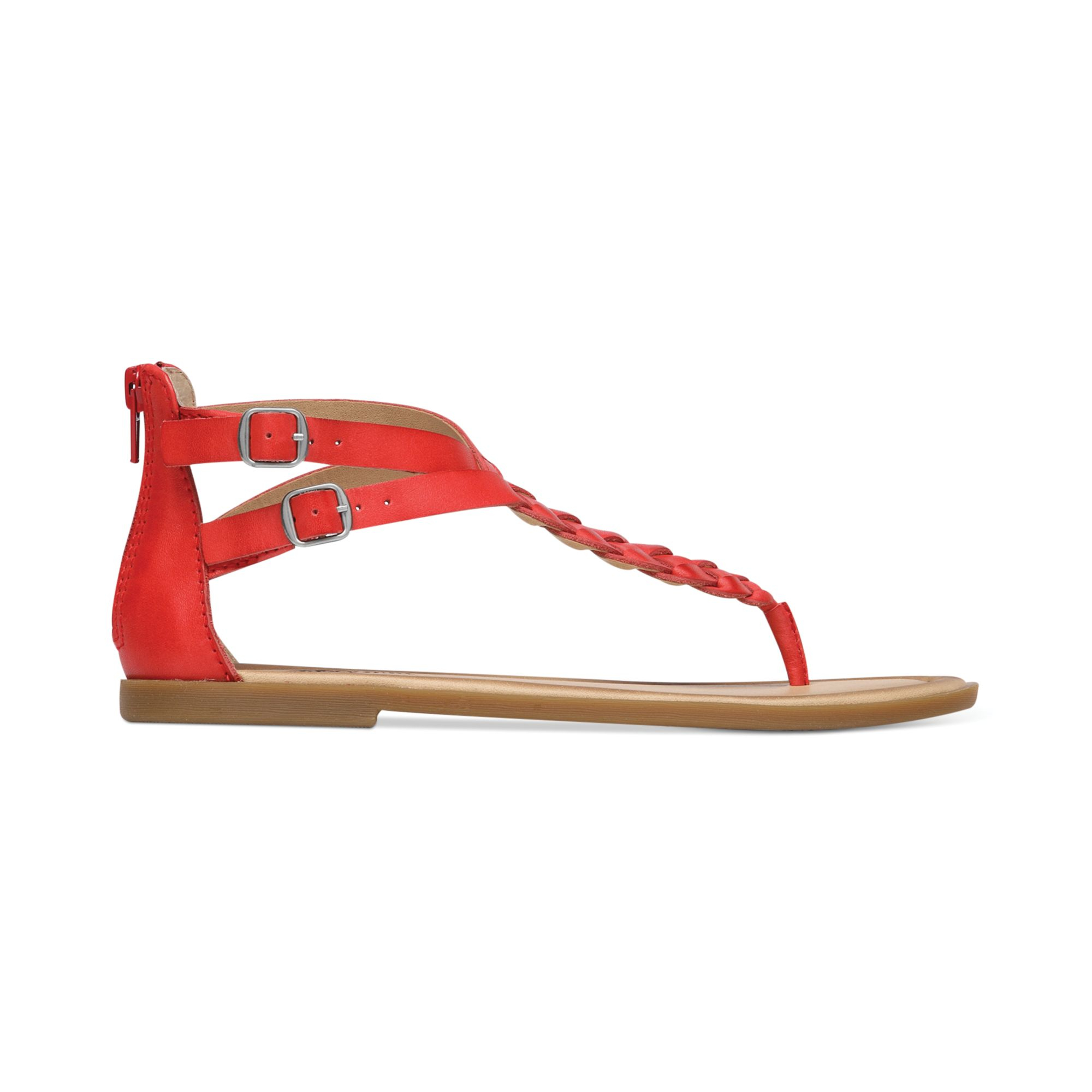 Lucky Brand Women'S Carrolle Flat Thong Sandals in Red (Tomato) | Lyst