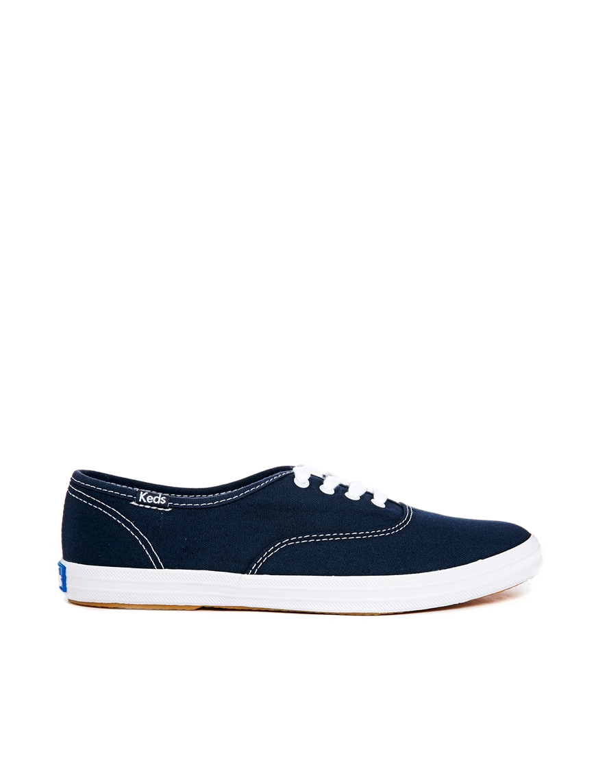 Keds Champions Canvas Navy Plimsoll Trainers in Blue - Lyst