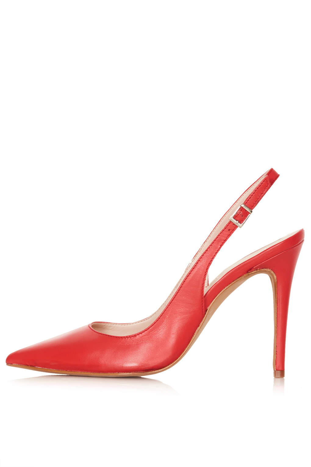 TOPSHOP Gecko Red Leather Court Shoes - Lyst